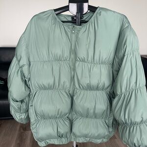 Missguided Light Green Puffer Jacket
